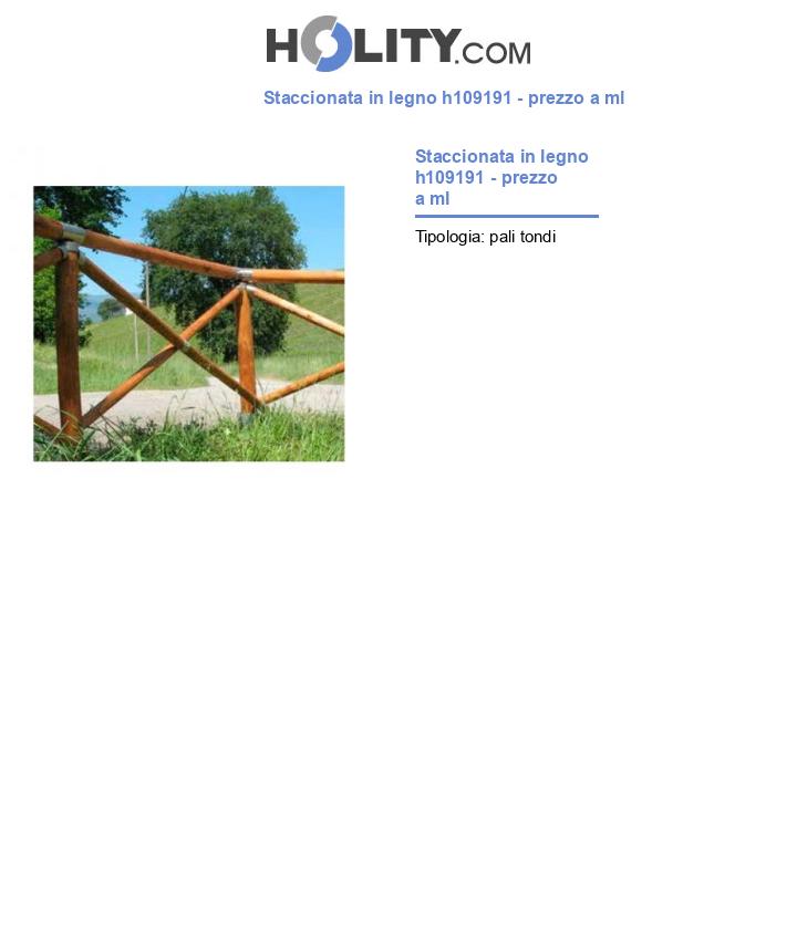 Staccionata in legno h109191 - prezzo a ml