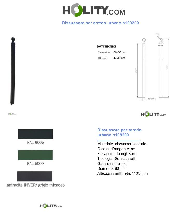 Dissuasore per arredo urbano h109200