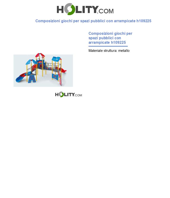 Composizioni giochi per spazi pubblici con arrampicate h109225