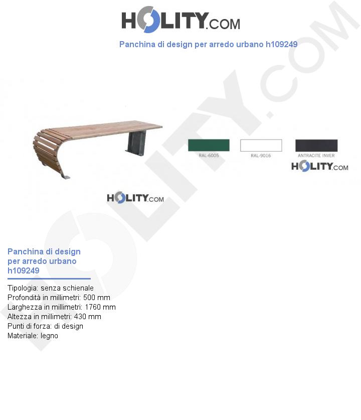 Panchina di design per arredo urbano h109249
