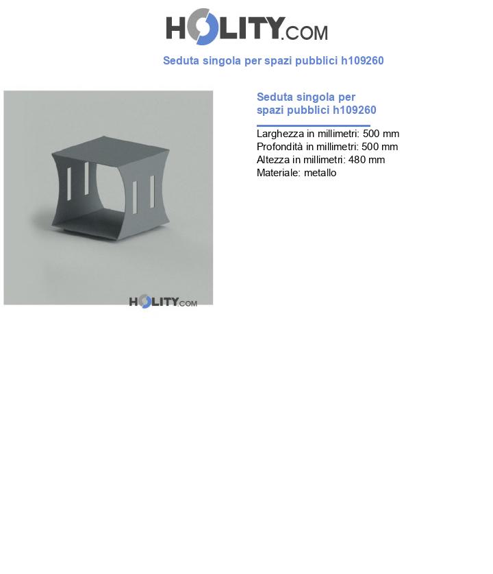 Seduta singola per spazi pubblici h109260