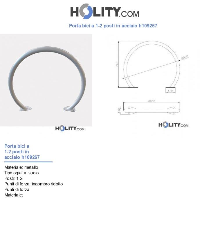 Porta bici a 1-2 posti in acciaio h109267