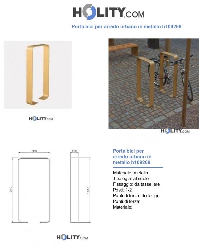 Porta bici per arredo urbano in metallo h109268