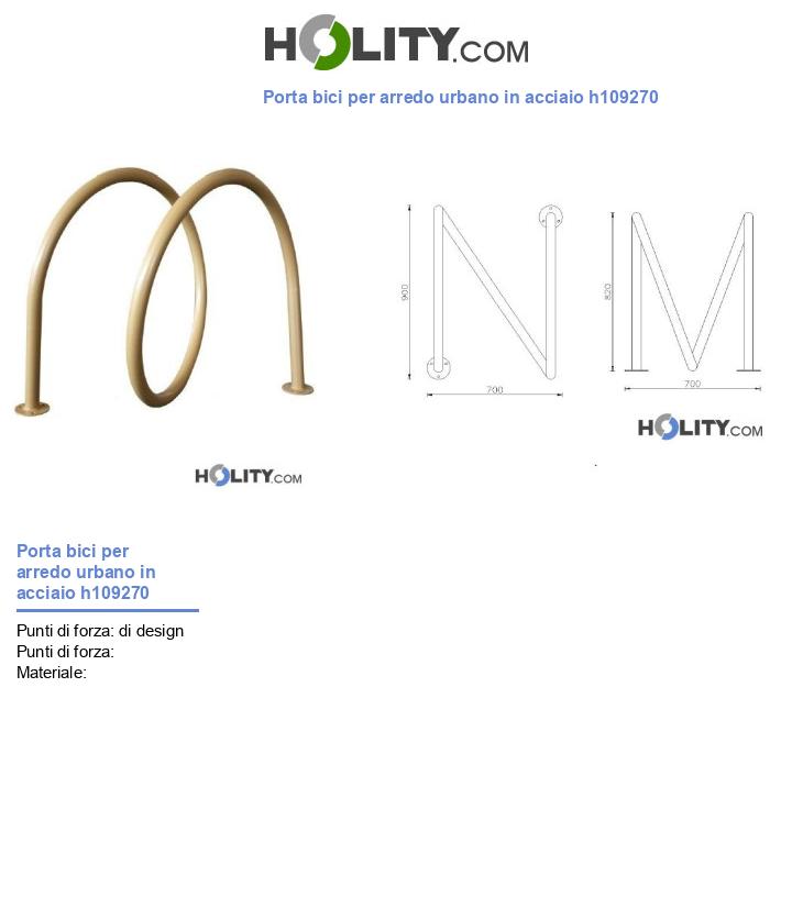 Porta bici per arredo urbano in acciaio h109270