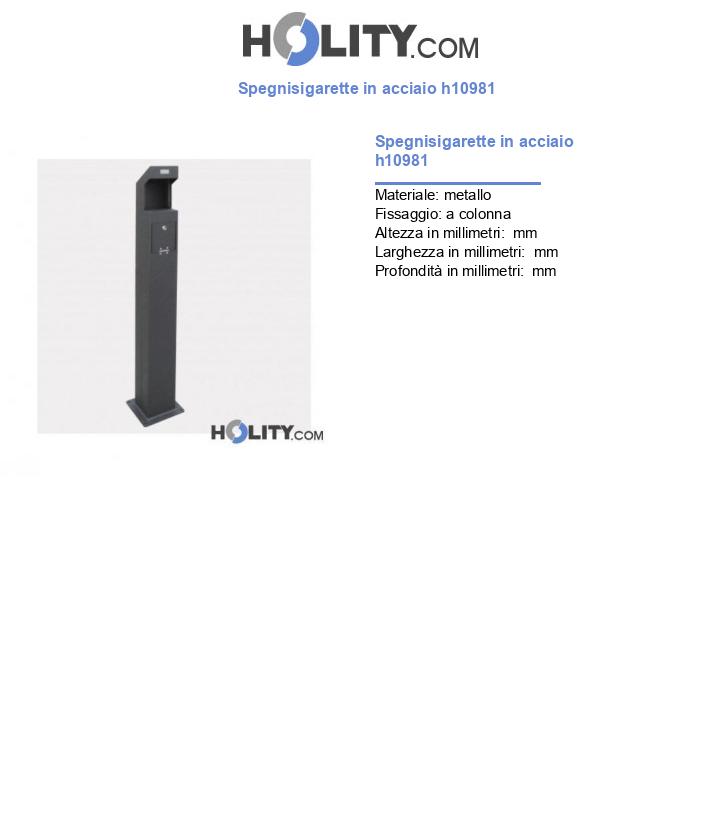 Spegnisigarette in acciaio h10981