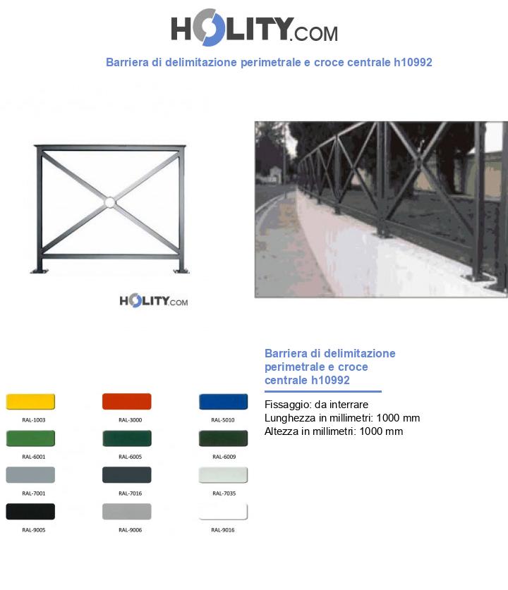 Barriera di delimitazione perimetrale e croce centrale h10992
