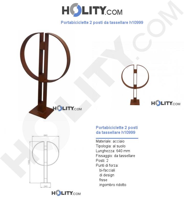 Portabiciclette 2 posti da tassellare h10999