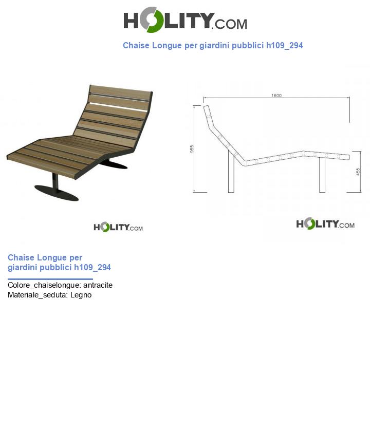 Chaise Longue per giardini pubblici h109_294