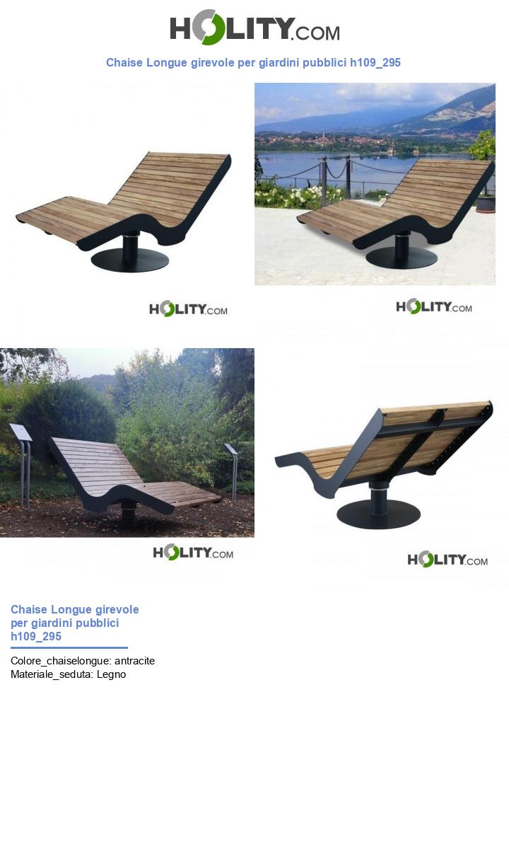 Chaise Longue girevole per giardini pubblici h109_295