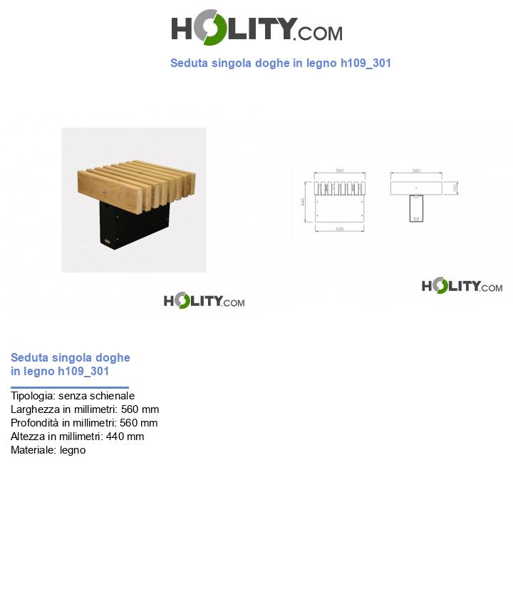 Seduta singola doghe in legno h109_301