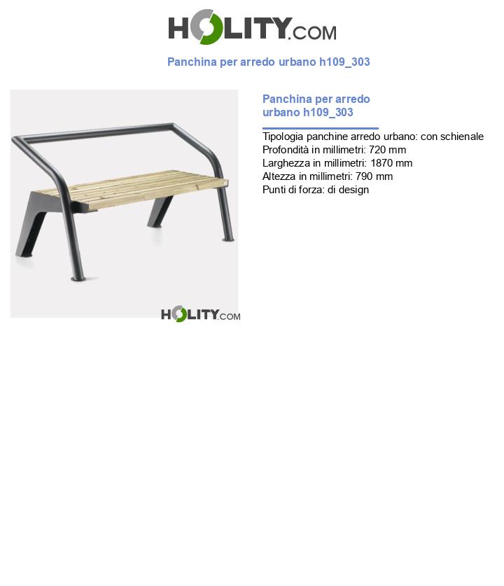 Panchina per arredo urbano h109_303