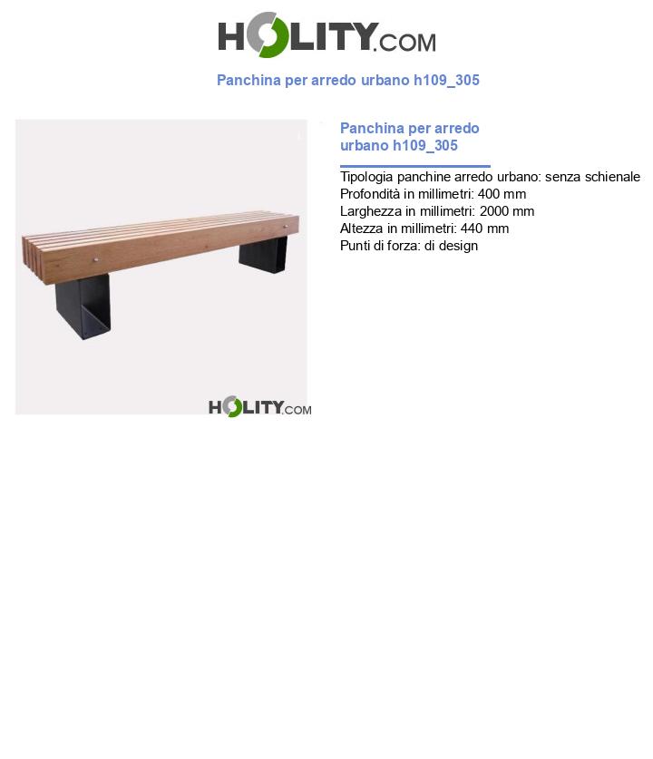 Panchina per arredo urbano h109_305