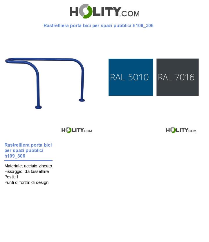 Rastrelliera porta bici per spazi pubblici h109_306