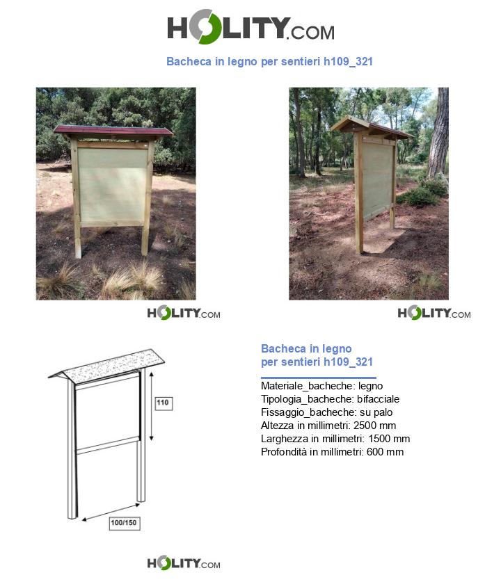 Bacheca in legno per sentieri h109_321