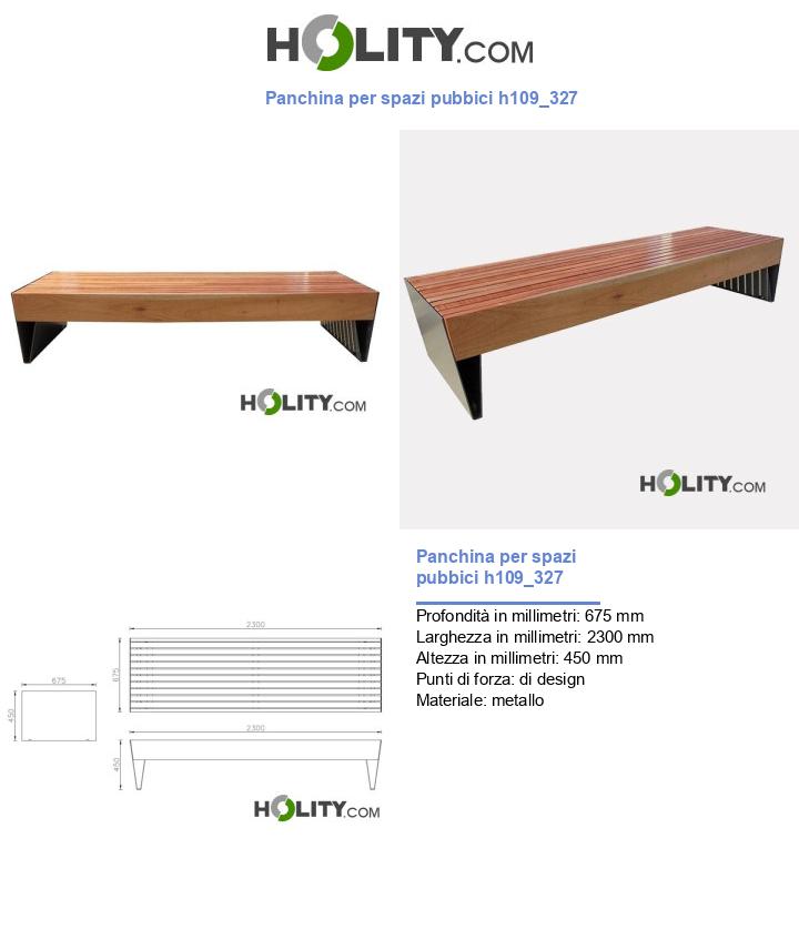 Panchina per spazi pubbici h109_327