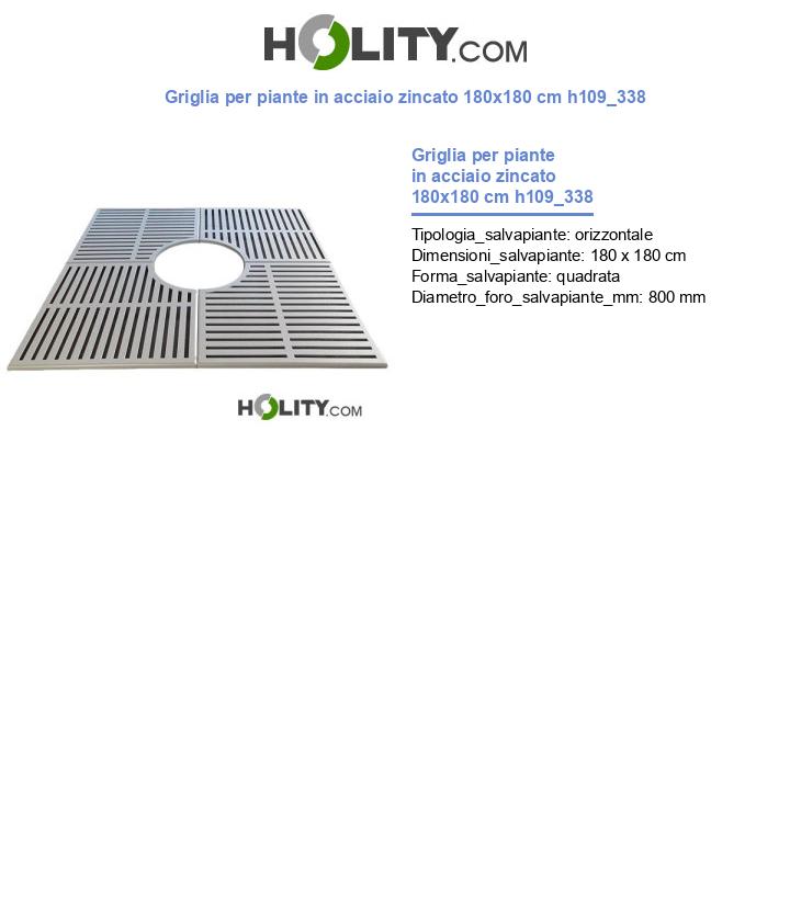 Griglia per piante in acciaio zincato 180x180 cm h109_338