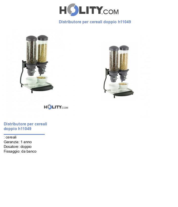 Distributore per cereali doppio h11049