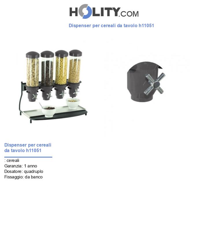 Dispenser per cereali da tavolo h11051
