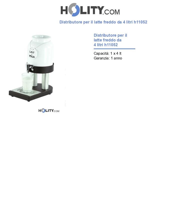Distributore per il latte freddo da 4 litri h11052