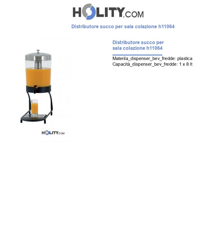 Distributore succo per sala colazione h11064