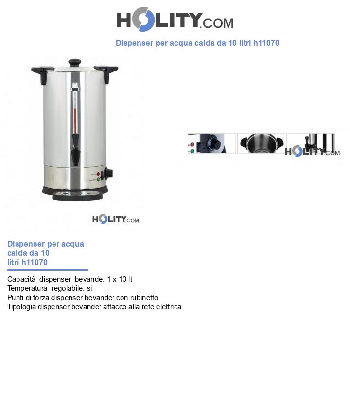 Dispenser per acqua calda da 10 litri h11070