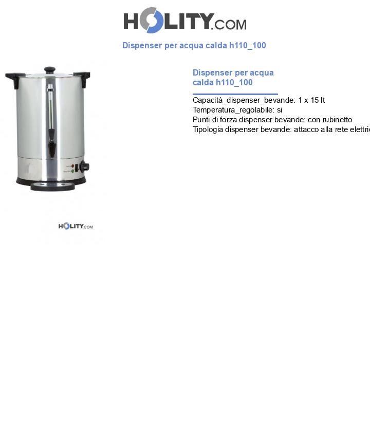 Dispenser per acqua calda h110_100
