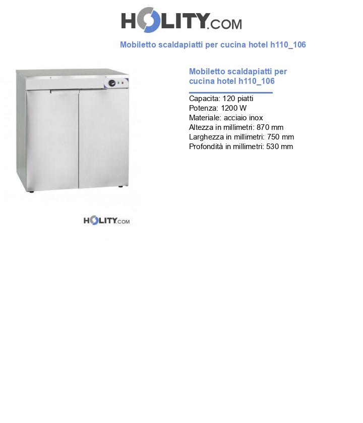 Mobiletto scaldapiatti per cucina hotel h110_106