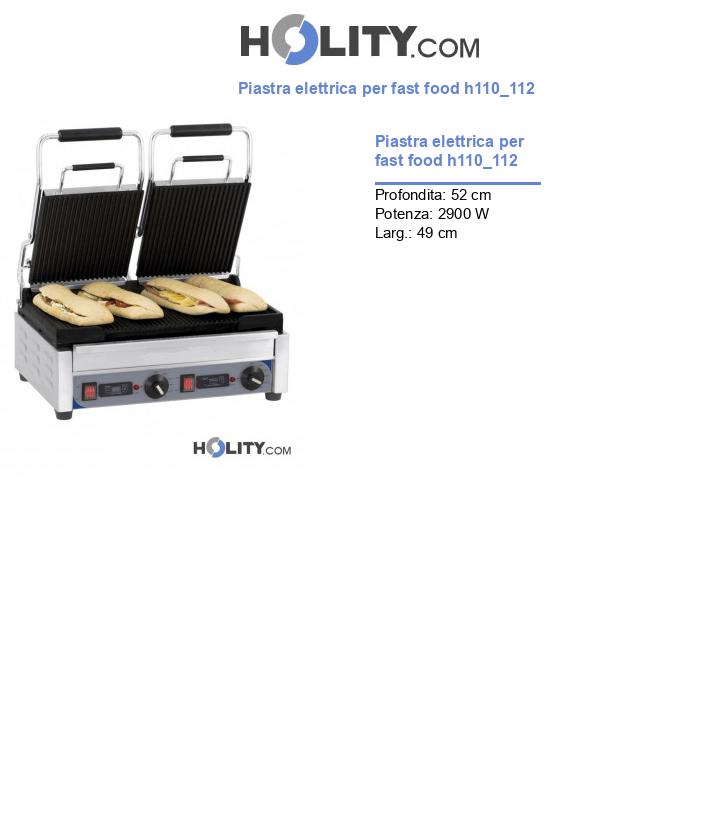 Piastra elettrica per fast food h110_112