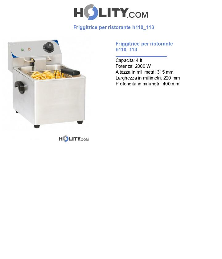 Friggitrice per ristorante h110_113