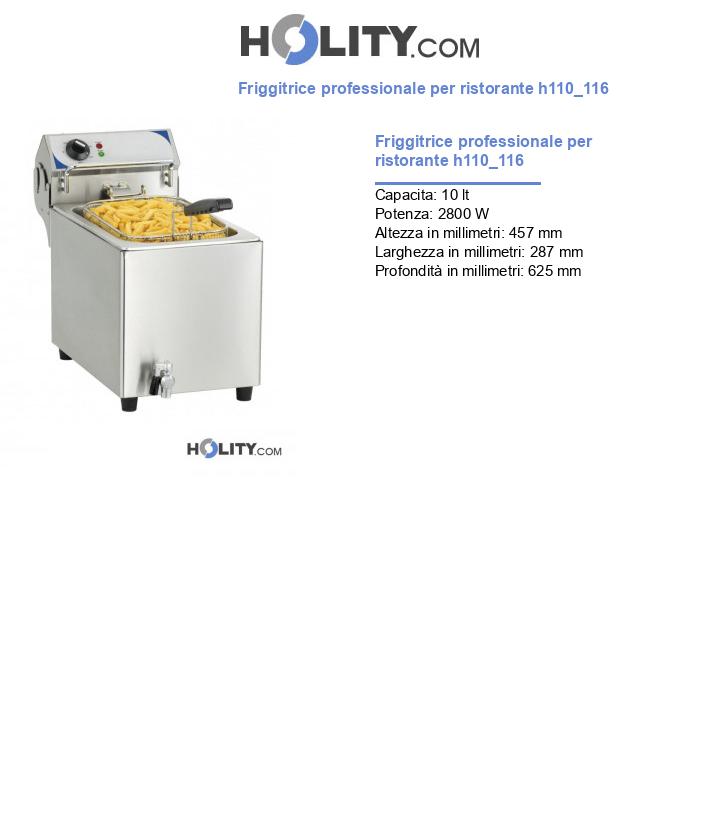 Friggitrice Leggera In Acciaio INOX | 240x232x429mm - 2kW Per Ristoranti E Cucine Professionali - Foto 3
