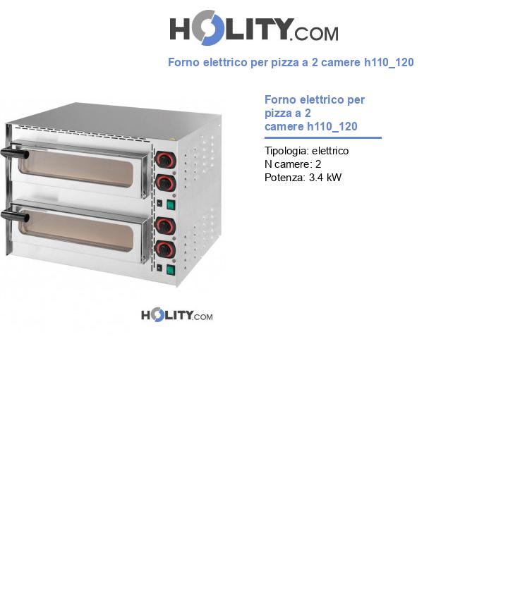Forno elettrico per pizza a 2 camere h110_120