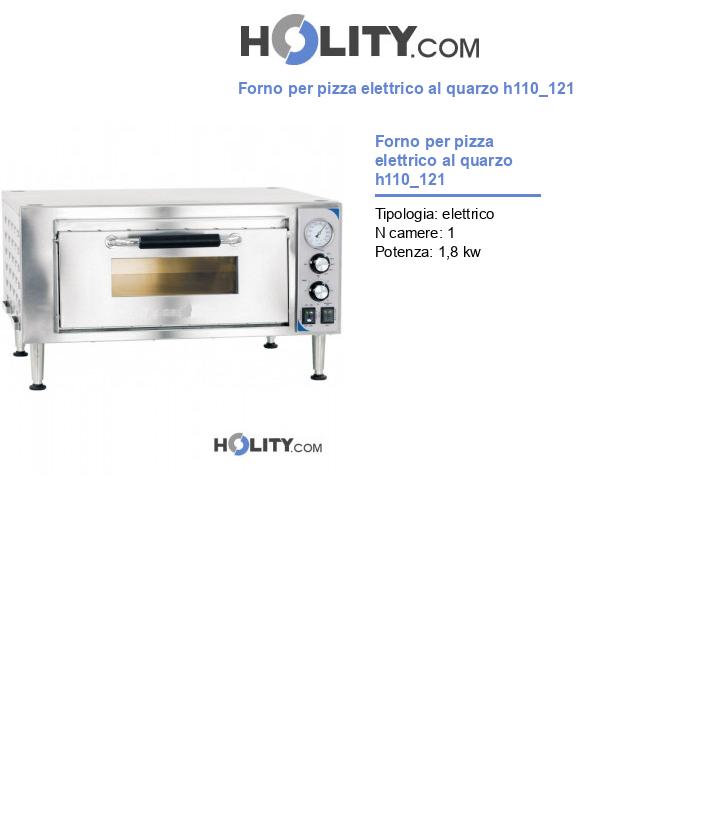 Forno per pizza elettrico al quarzo h110_121