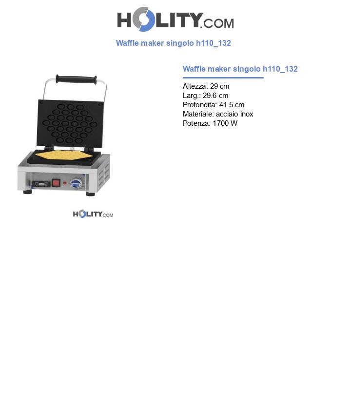 Waffle maker singolo h110_132