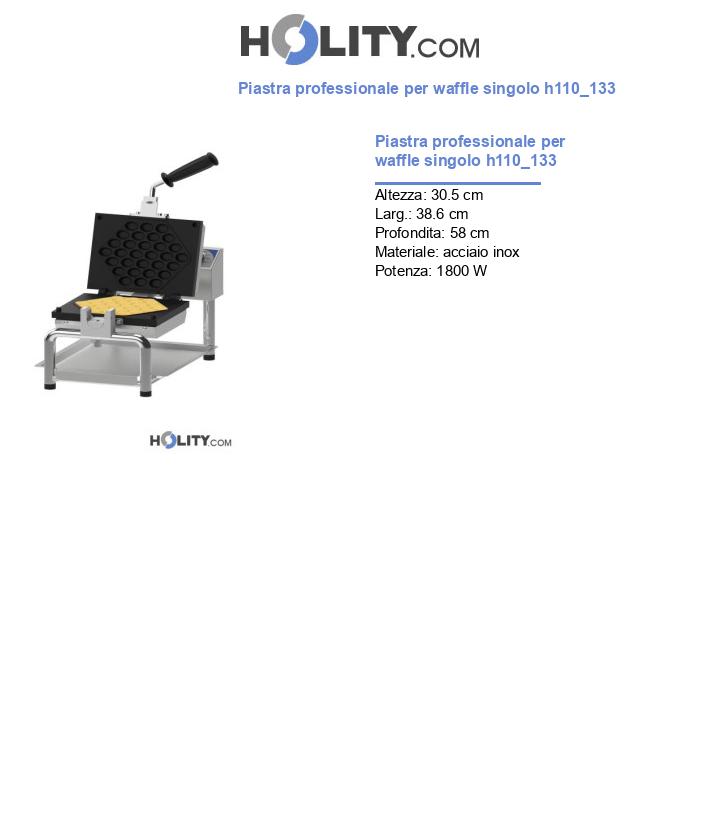 Piastra professionale per waffle singolo h110_133