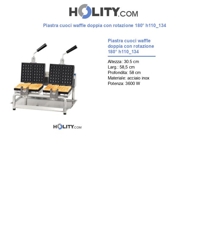 Piastra cuoci waffle doppia con rotazione 180° h110_134