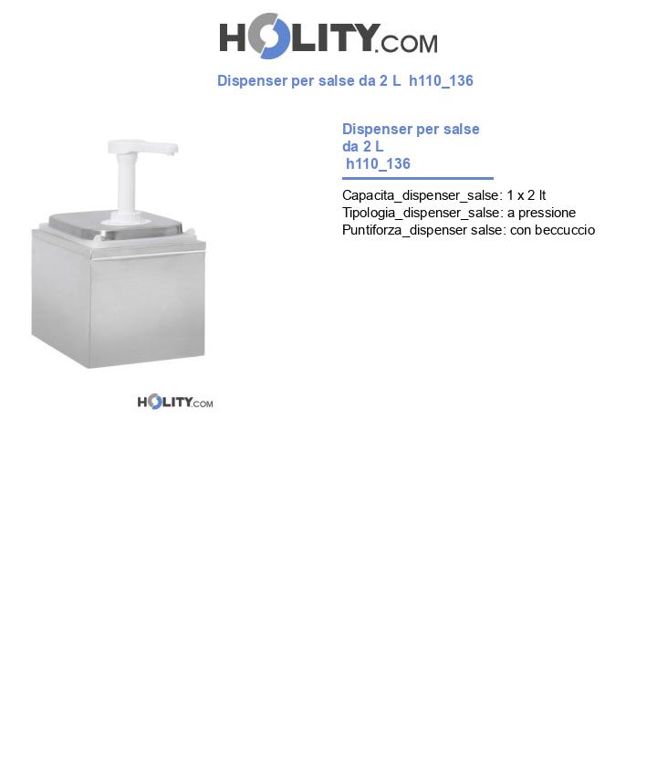 Dispenser per salse da 2 L  h110_136