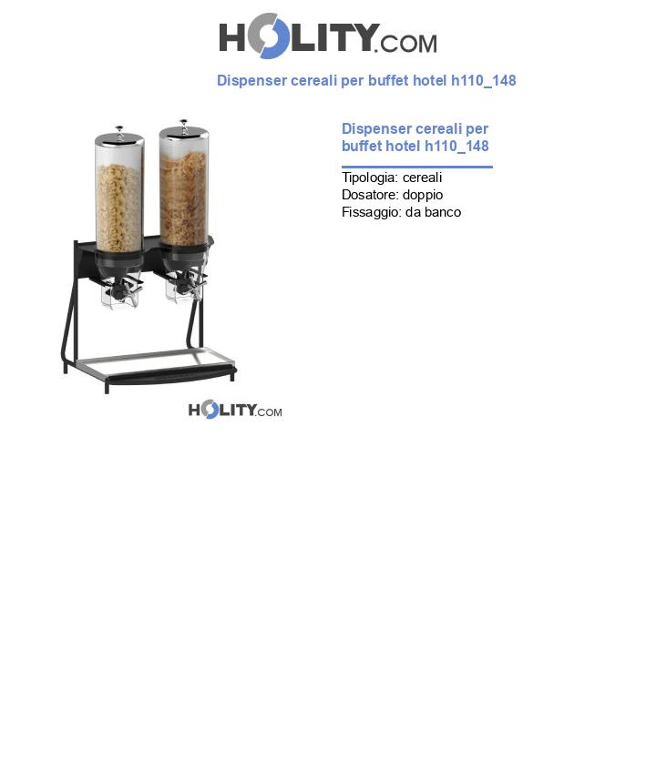 Dispenser cereali per buffet hotel h110_148