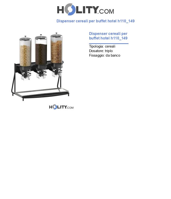 Dispenser cereali per buffet hotel h110_149