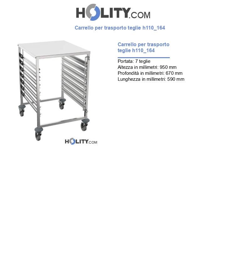 Carrello per trasporto teglie h110_164