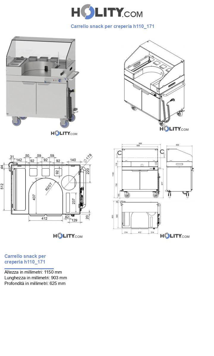 Carrello snack per creperia h110_171