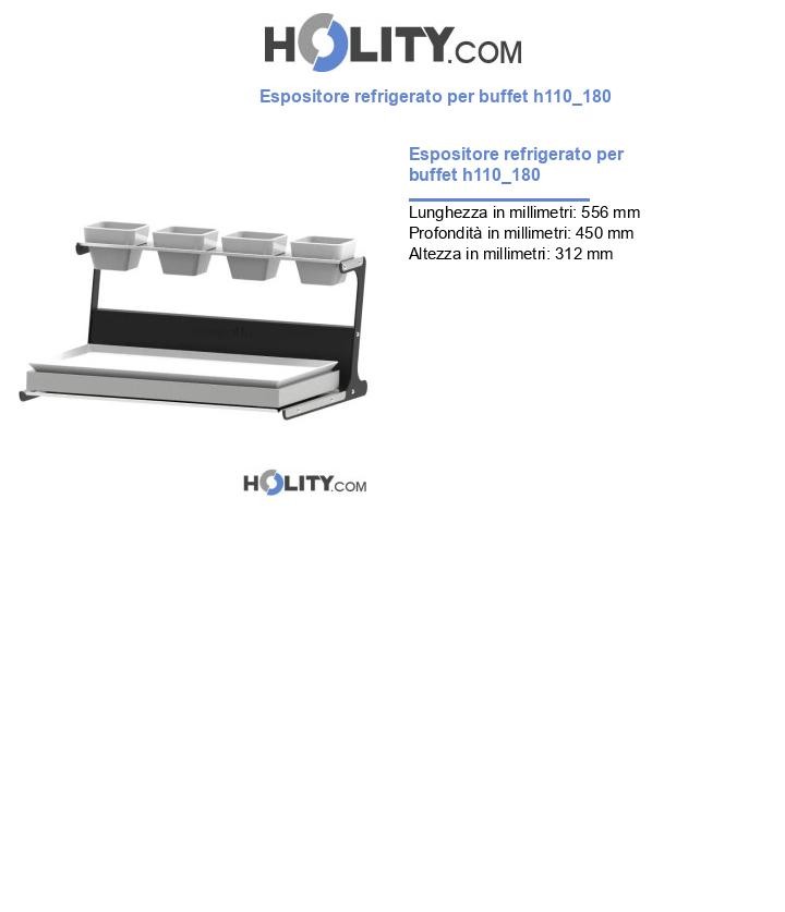 Espositore refrigerato per buffet h110_180