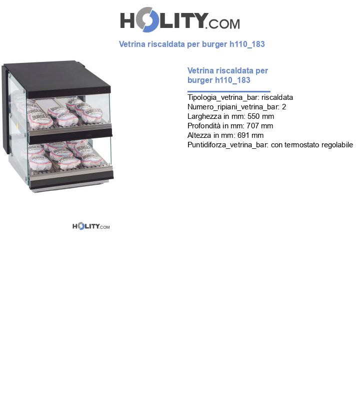 Vetrina riscaldata per burger h110_183