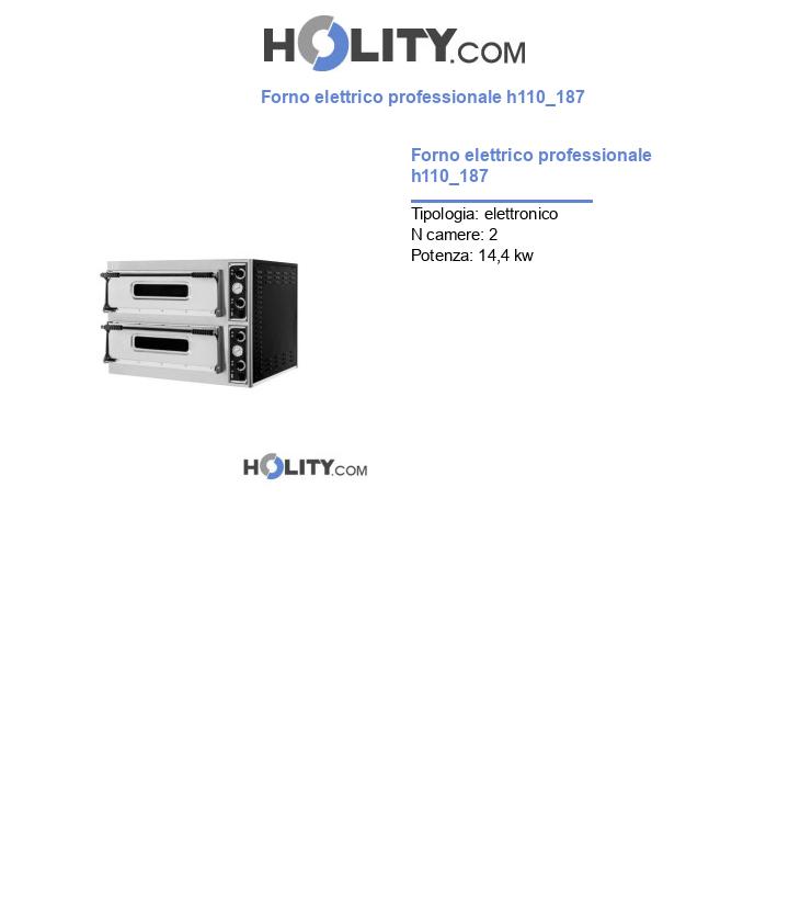 Forno elettrico professionale h110_187