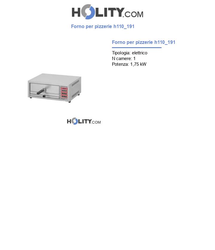 Forno per pizzerie h110_191