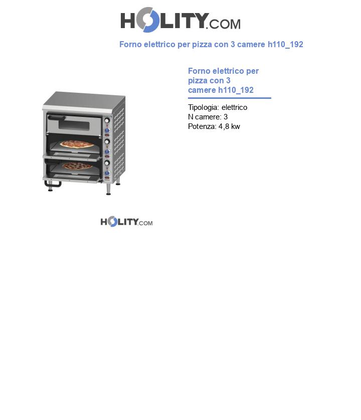 Forno elettrico per pizza con 3 camere h110_192