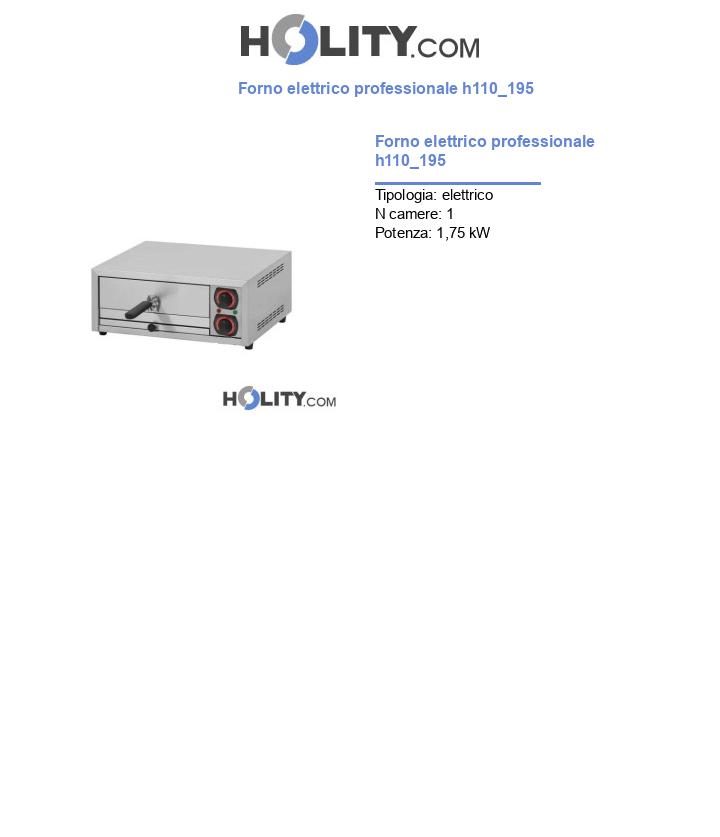 Forno elettrico professionale h110_195