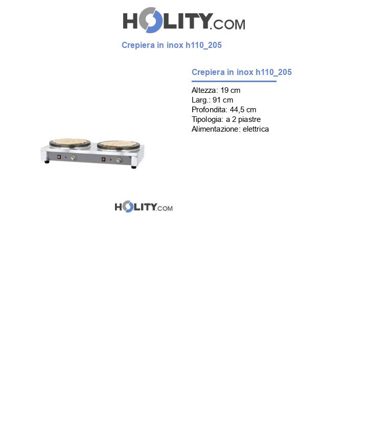 Crepiera in inox h110_205