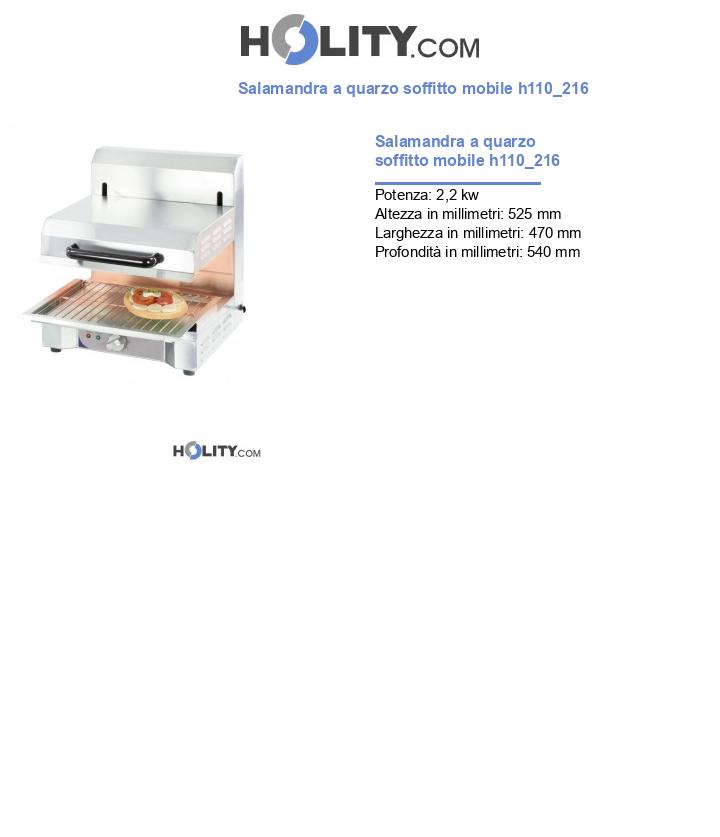 Salamandra a quarzo soffitto mobile h110_216