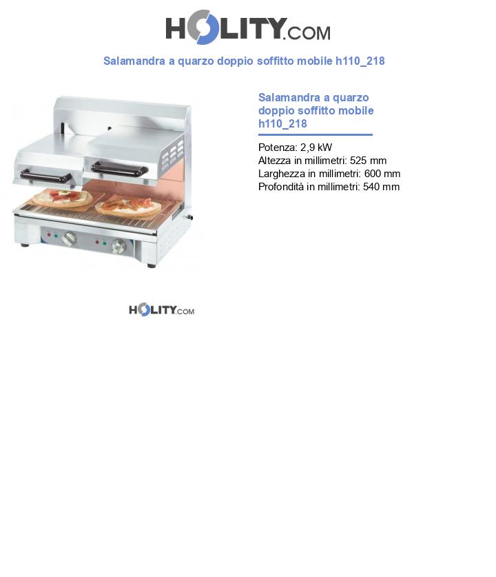 Salamandra a quarzo doppio soffitto mobile h110_218