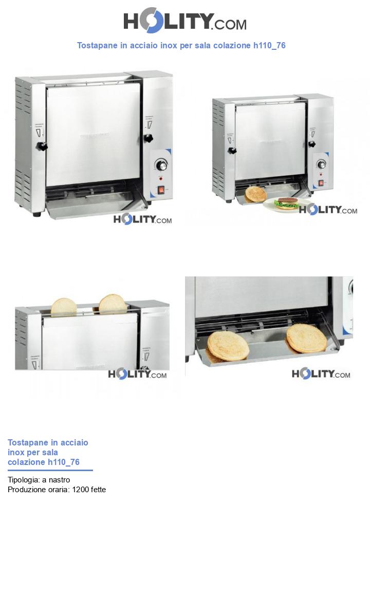 Tostapane in acciaio inox per sala colazione h110_76